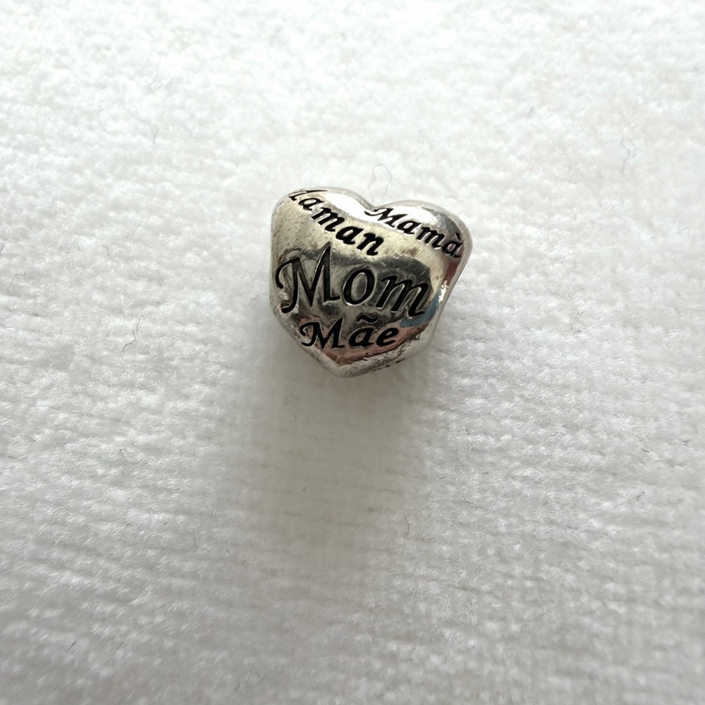PANDORA, Authentic, One owner, Gently Used. “Mom” Heart Charm.